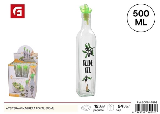 [A002645] Aceitera/vinagrera Royal 500 ml - Cristalería y utensilios de cocina