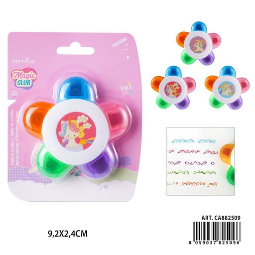 [0232305]  Sello de rodillo 5 en 1 9.2x2.4 cm - Accesorios de arte y manualidades