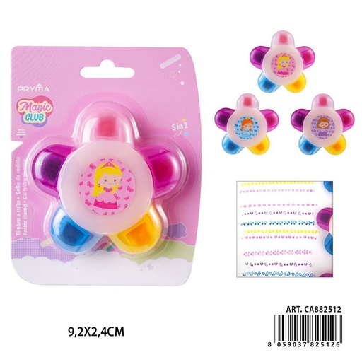 [0232307]  Sello de rodillo 5 en 1 9.2x2.4 cm - Accesorios de arte y manualidades