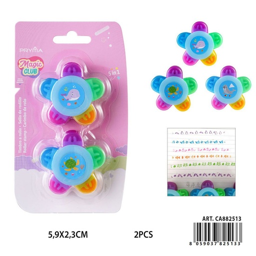 [0232308]  Minisello de rodillo 5 en 1 5.9x2.3 cm 2 pzs - Accesorios de arte y manualidades
