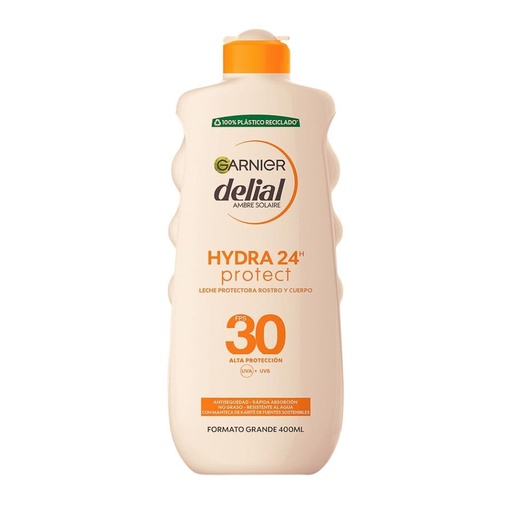 [3600540593009] Lec olfativa de Garnier Delial Leche Solar SPF30 400ml - Protección solar y cuidado de la piel