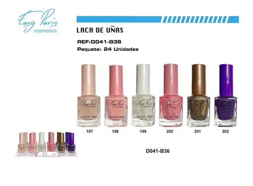 [D041-B36] Laca de uñas 24/U bandeja - Esmaltes de uñas