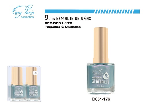 [D051-176] Laca de uñas 9 días 6/u - Cosméticos y esmaltes de uñas