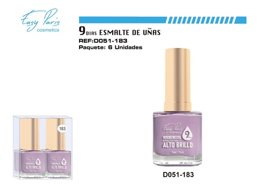 [D051-183] Laca de uñas 9 días 6/U - Esmaltes de larga duración