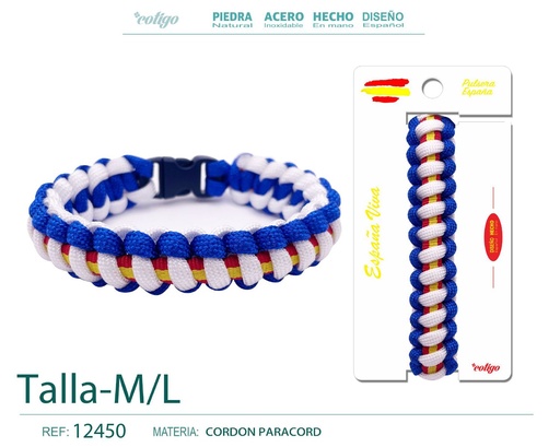 [12450] Pulsera paracord trenzada - Joyas de moda