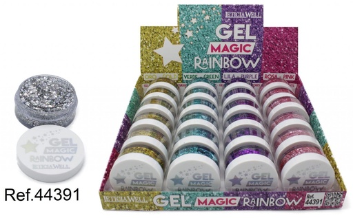 [8435433230090] Gel glitter magic rainbow 24/u - Cosméticos