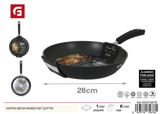 [200475678] Sartén 28cm Grandchef Quittin - Diseño especializado para chefs