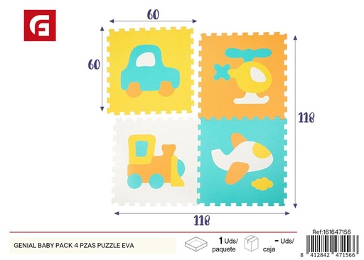[161647156] Pack de 4 piezas de puzzle de EVA - Juguetes de puzzle y educación