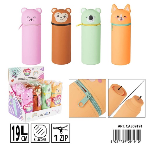 [0237550] Estuche de silicona con forma de animal 19 cm - Estuches y mochilas
