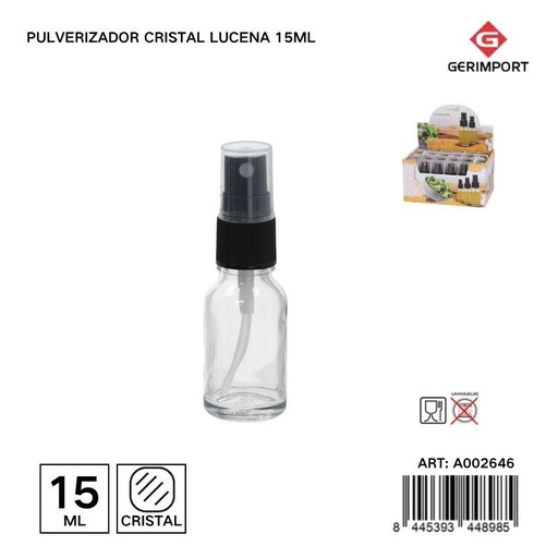 [A002646] Pulverizador de cristal Lucena 15ml - Accesorios de cocina y botellas de especias