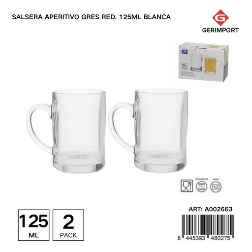 [A002663] Set de 2 tanques de cerveza de vidrio 398 ml - Cristalería y utensilios de mesa