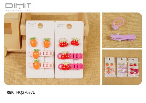 [8435693874683] Pack de gomas y pinzas frutas - Pack de 12 unidades