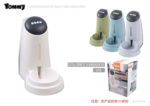 [YM0139] Dispensador de agua de máquina 3.5L - Accesorios para mascotas