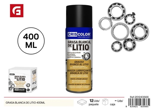 [201243566] Grasa blanca de litio 400 ml - Herramientas para automóviles
