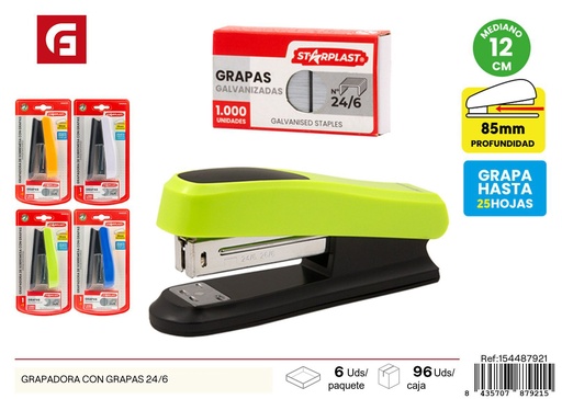 [154487921] Grapadora con grapas 24/6 - Herramientas de oficina
