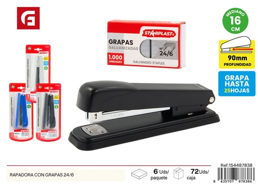 [154487838] Grapadora con grapas 24/6 - Papelería y material de oficina