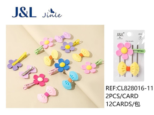 [8445801313799] Pack de 2 pinzas surtidas 12/u CL828016-11 - Accesorios para el cabello y pinzas
