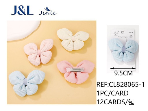 [8445801318312] Pinza de pelo lazo niñas 12/u 6.5 cm CL828064-2 - Accesorios para el cabello y pinzas