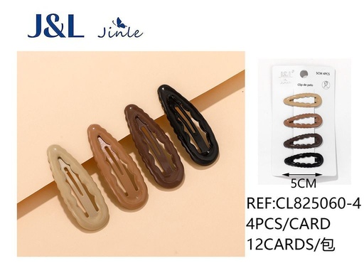 [8445801315274] Pack de 4 ranas de 5 cm surtidas - Accesorios para el cabello y pinzas decorativas