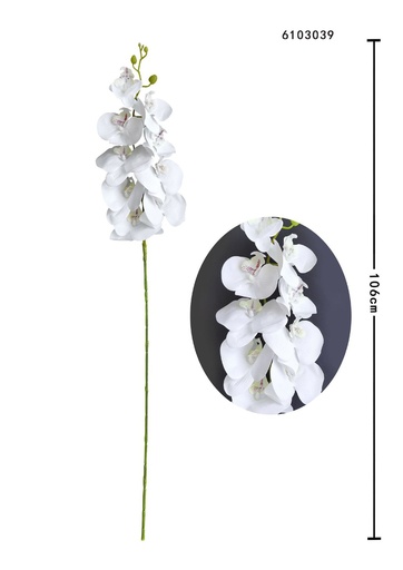 [6103039纯白] Ramo de orquídea mariposa 3D - Decoración floral