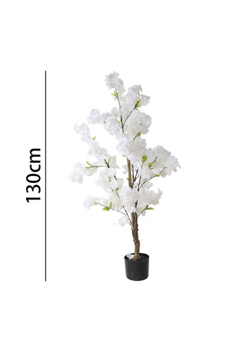 [631448BLANCO] Árbol de cerezo artificial 120 cm - Plantas decorativas