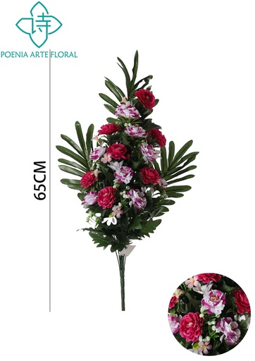 [6101097紫] Ramo de crisantemo 18 cabezas - Ramos para decoración