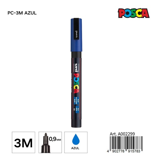 [A002299] Marcador POSCA 0,9 mm color azul - Papelería y marcadores