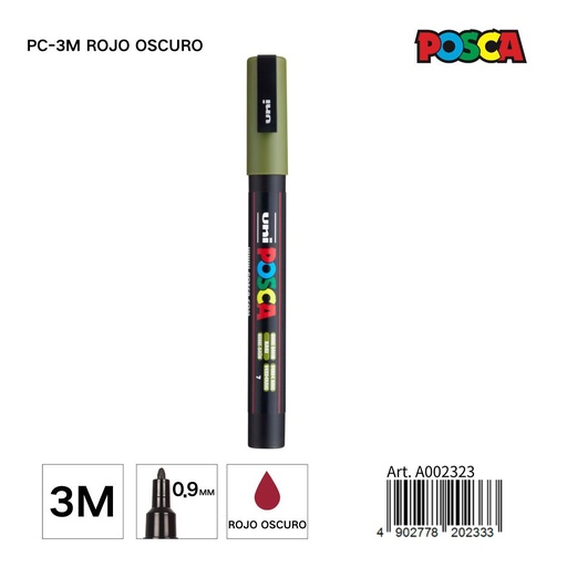 [A002323] Marcador POSCA 0,9 mm color rojo oscuro - Papelería y marcadores