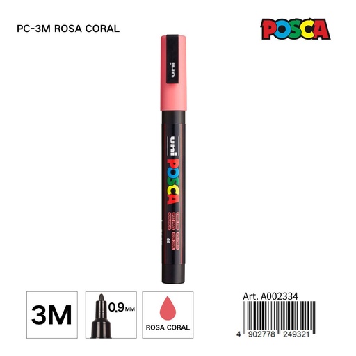 [A002334] Marcador POSCA 0,9 mm color rosa coral - Papelería y marcadores