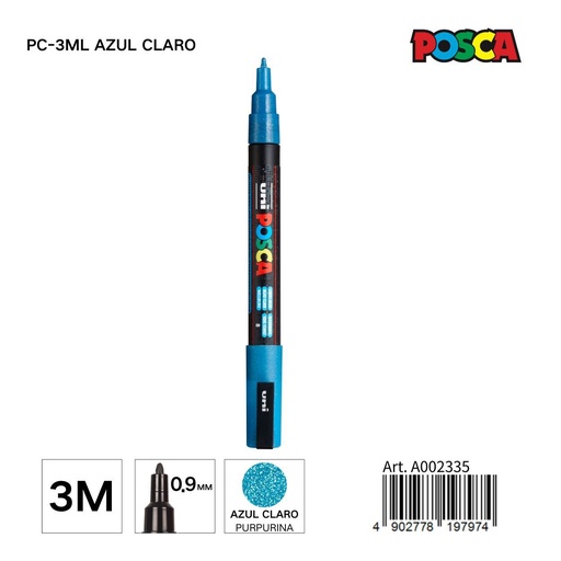 [A002335] Marcador POSCA 0,9 mm color azul claro - Papelería y marcadores