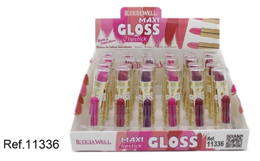 [8435433210528] Barras de labios oro maxi gloss 11336 24/u - Labios y cosméticos