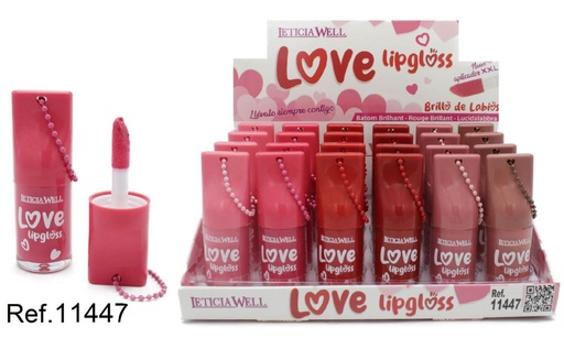 [8435433230939] Lipgloss Love C/cadena 24/u - Labios y cosméticos