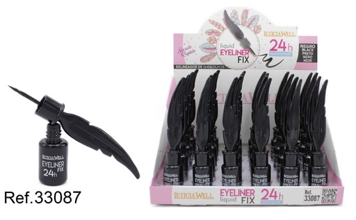 [8435433210245] Eyeliner negro fijo en pluma 24/u - Maquillaje y cosméticos