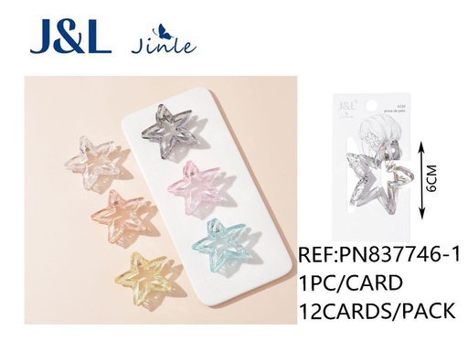 [8445801245137] Pinza de pelo estrella 12/u PN837746-1 - Accesorios de peinado