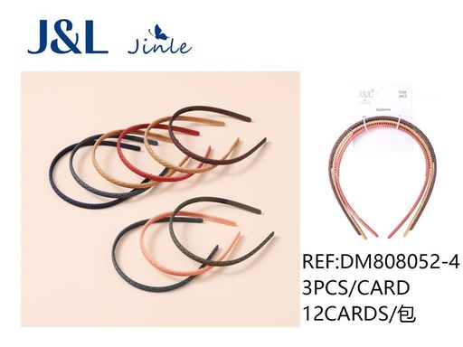 [8445801075116] Pack de 3 diademas surtidas 12/u DM808052-4 - Accesorios para el cabello
