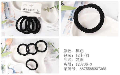 [8875588237368] Coletero 12/u 123736-3 N.B - Accesorios para el cabello