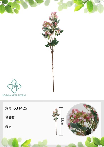 [631425-ROSA.C] Arreglo floral artificial de 85 cm - Mini bola de flores - Novedades en decoraciones