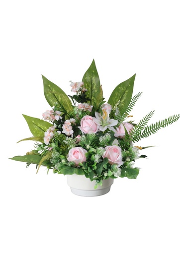 [5101072-A6粉] Arreglo floral artificial - 5101072-A6 rosa (8435588802425) - Centro de flores