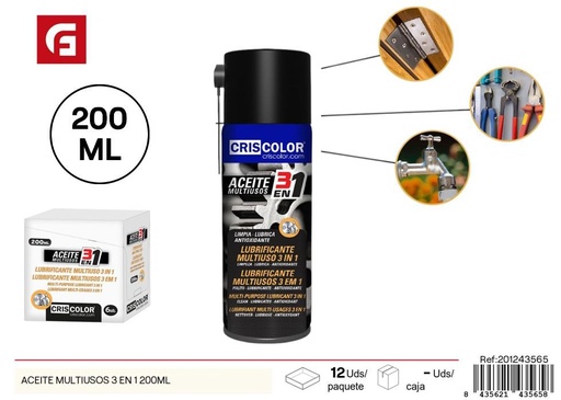 [201243565] Lubricante multiusos 3 en 1 de 200 ml - Pintura y lubricantes