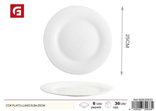 [180630933] Plato llano Cok Elba de 25 cm - Vidrio y cerámica
