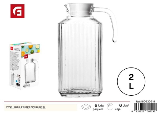 [180630919] Jarra cuadrada COK FRIGER 2L - Jarras de vidrio y utensilios de cocina