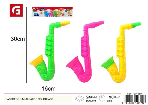 [179140174] Saxofón musical de 3 colores - Juguete educativo de música y diversión