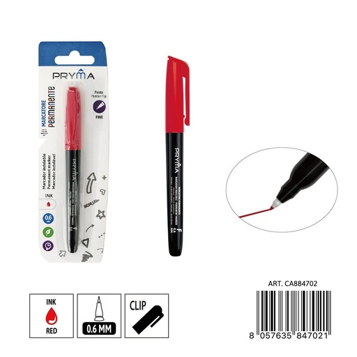 [0235654] Marcador para CD punta F 0.6 mm 3 piezas rojo - Instrumentos de escritura y marcadores