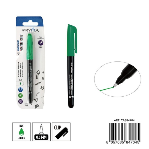 [0235656] Marcador para CD punta F 0.6 mm 3 piezas verde - Instrumentos de escritura y marcadores