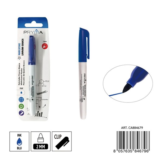[0235631] Marcador para pizarra blanca redondo 2 mm azul - Instrumentos de escritura y marcadores