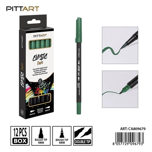 [0239827] Ratulado doble punta pincel 12 piezas 017 rosa claro - Material de pintura y dibujo