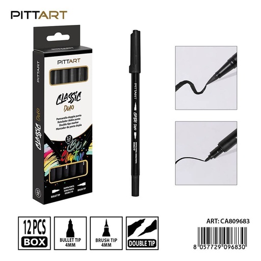 [0239831] Ratulado doble punta pincel 12 piezas 022 arena - Material de pintura y dibujo