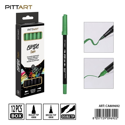 [0239840] Ratulado doble punta pincel 12 piezas 031 marrón - Material de pintura y dibujo