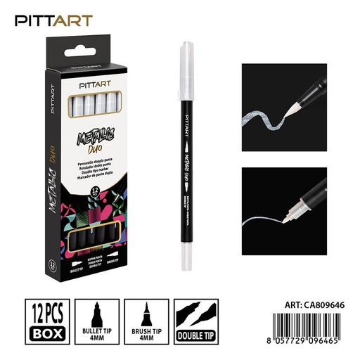 [0239846] Ratulado doble punta metálico 12 piezas 062 blanco - Material de pintura y dibujo