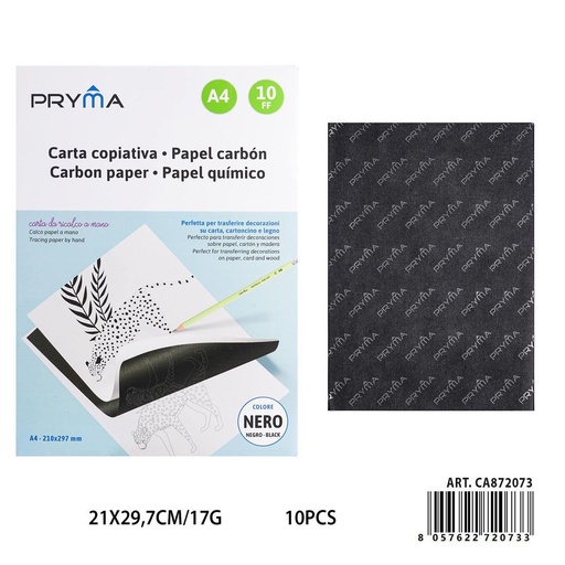 [0239003] Papel carbón negro A4 10FF para calcar - Papelería